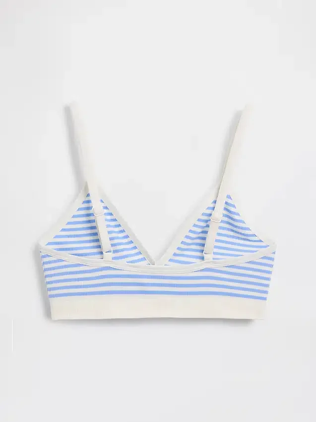 Naadloze, geribde driehoekige bralette