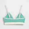 Naadloze, geribde driehoekige bralette
