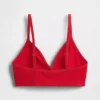 Naadloze, geribde driehoekige bralette