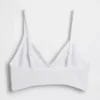 Naadloze, geribde driehoekige bralette