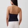 Nauwgebreide halter crop-top