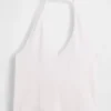 Nauwgebreide halter crop-top