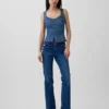 Nauwsluitende denimtop met peplum