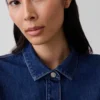 Nauwsluitende denimtop met peplum