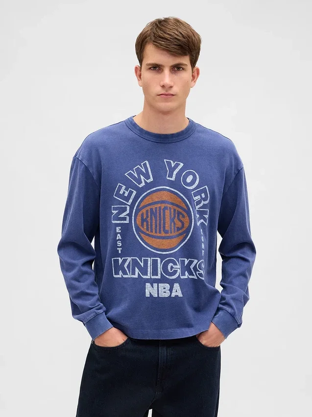 NBA New York Knicks cropped T-shirt met print