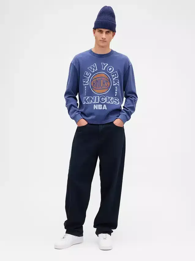 NBA New York Knicks cropped T-shirt met print