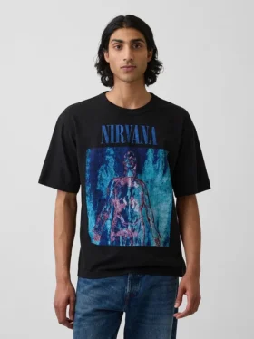 Nirvana T-shirt met print, zwaar, cropped