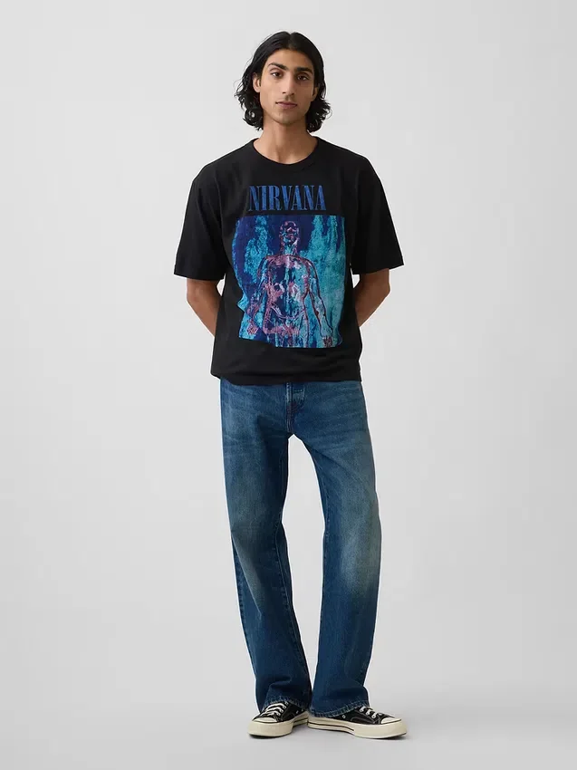 Nirvana T-shirt met print, zwaar, cropped
