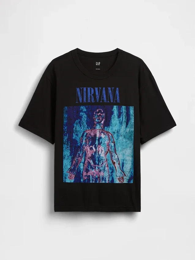 Nirvana T-shirt met print, zwaar, cropped
