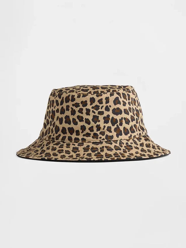 Omkeerbare luipaardprint-buckethoed voor Baby & Peuter