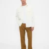 Ontspannen rechte utility-kaki broek