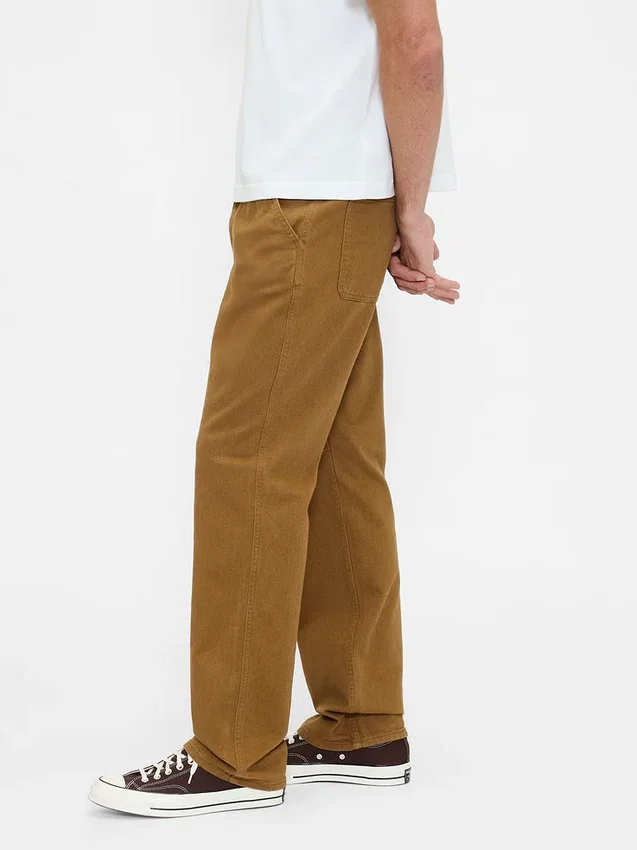 Ontspannen rechte utility-kaki broek