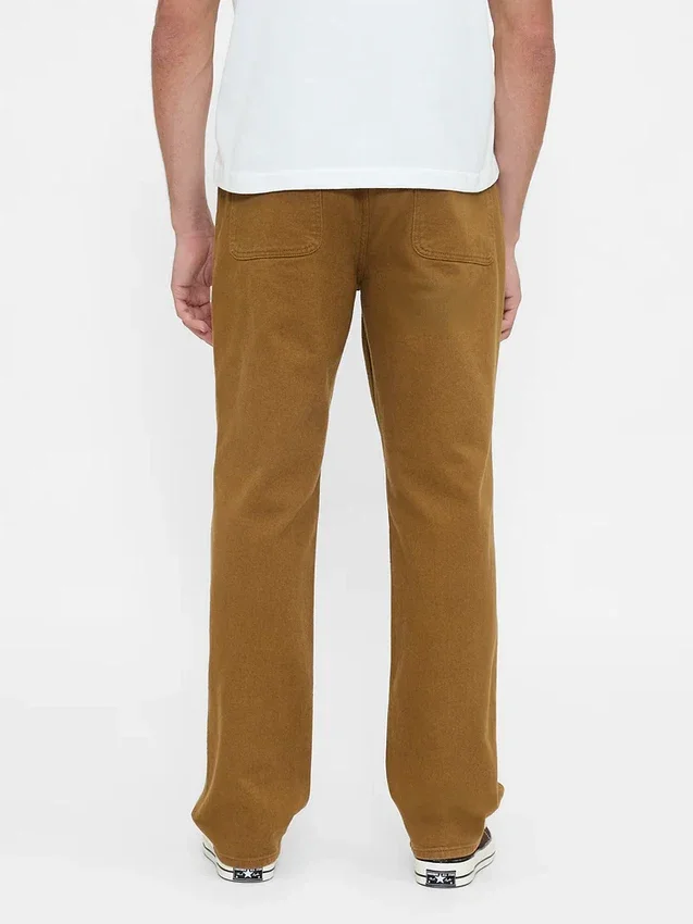 Ontspannen rechte utility-kaki broek
