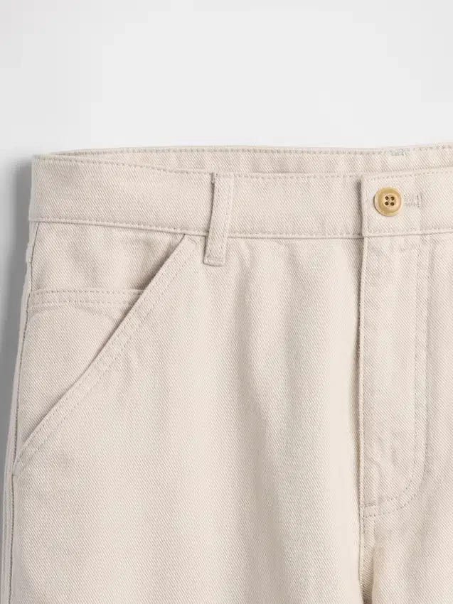 Ontspannen rechte utility-kaki broek