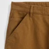 Ontspannen rechte utility-kaki broek