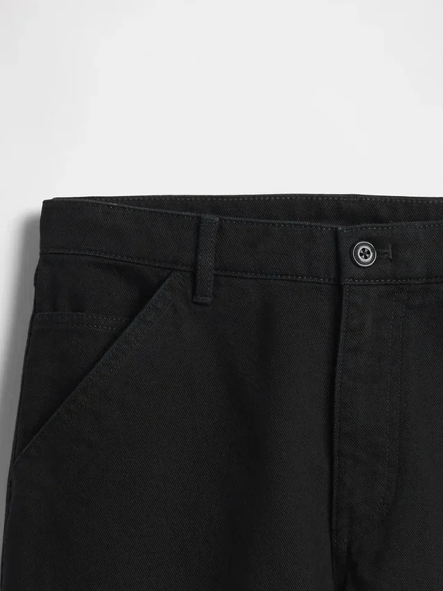 Ontspannen rechte utility-kaki broek