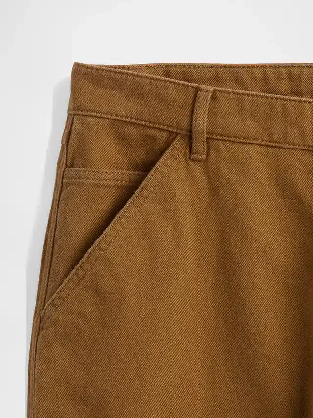 Ontspannen rechte utility-kaki broek