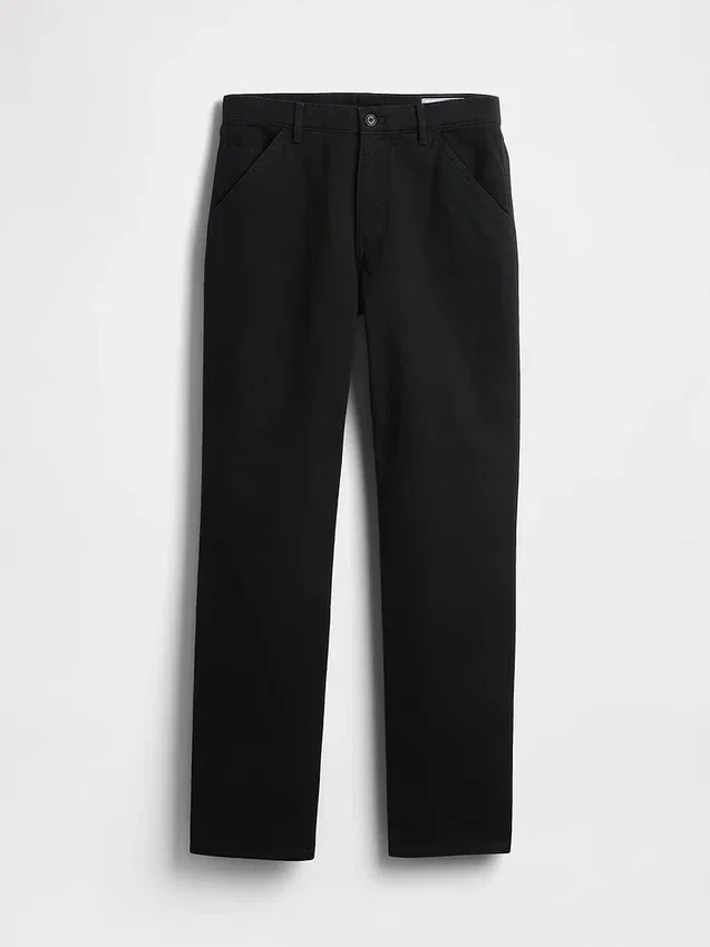 Ontspannen rechte utility-kaki broek