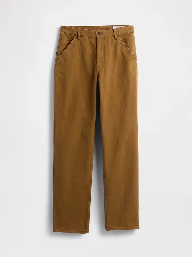 Ontspannen rechte utility-kaki broek
