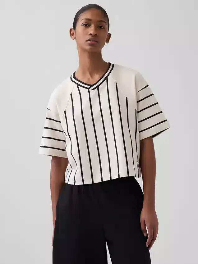 Ouigap zwaar gewicht crop-T-shirt