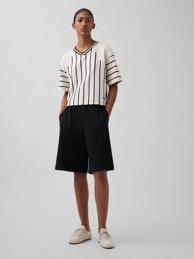 Ouigap zwaar gewicht crop-T-shirt