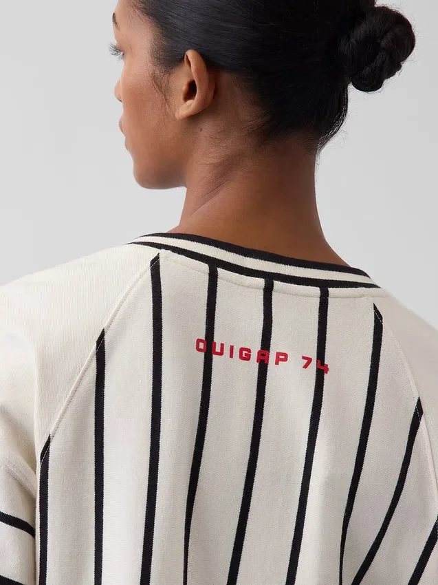 Ouigap zwaar gewicht crop-T-shirt