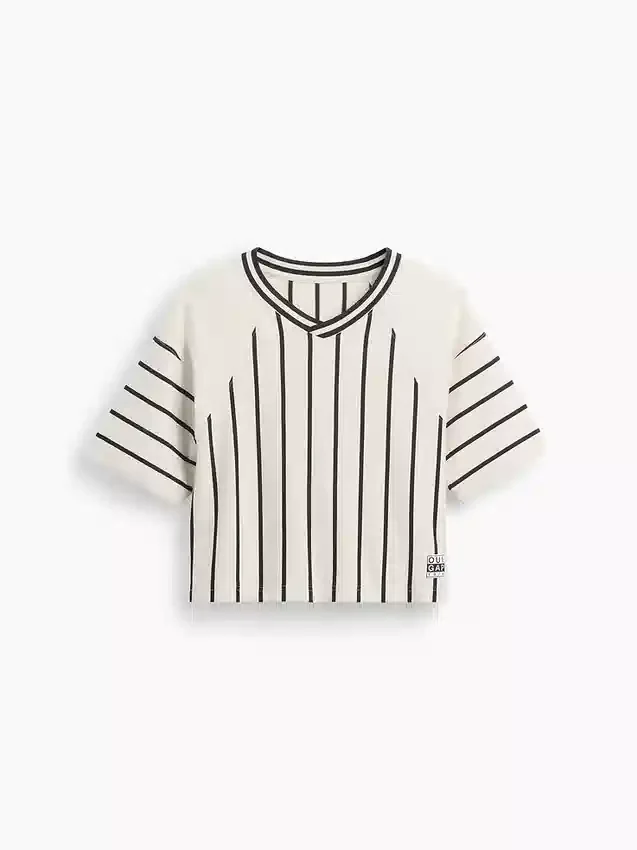 Ouigap zwaar gewicht crop-T-shirt
