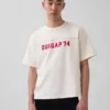 Ouigap zwaar gewicht crop-T-shirt met logo