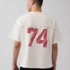 Ouigap zwaar gewicht crop-T-shirt met logo