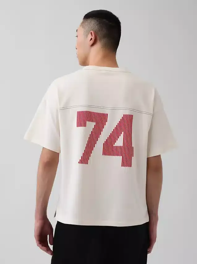 Ouigap zwaar gewicht crop-T-shirt met logo