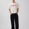 Ouigap zwaar gewicht crop-T-shirt met logo