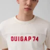 Ouigap zwaar gewicht crop-T-shirt met logo