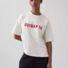 Ouigap zwaar gewicht crop-T-shirt met logo