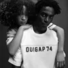 Ouigap zwaar gewicht crop-T-shirt met logo