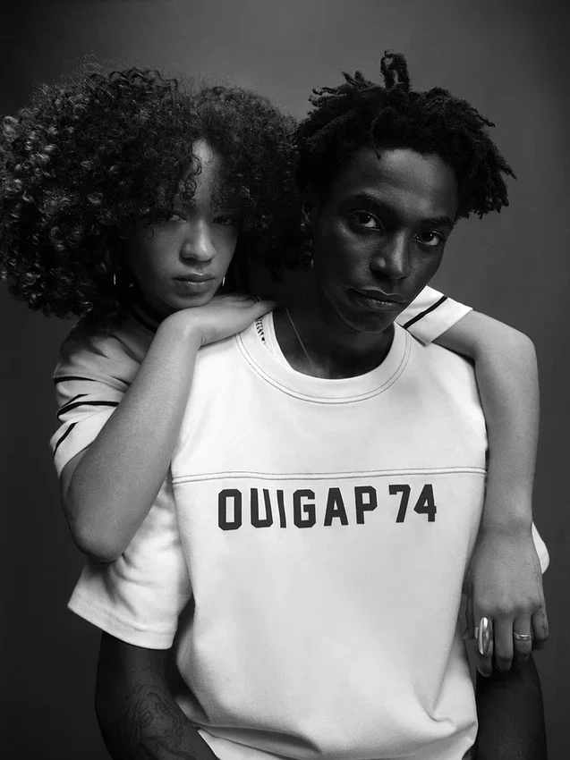 Ouigap zwaar gewicht crop-T-shirt met logo