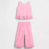 Outfitset met oogjes en ruches voor Baby & Peuter