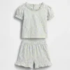 Outfitset van biologisch katoen met bloemenprint voor baby’s
