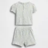 Outfitset van biologisch katoen met bloemenprint voor baby’s