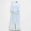 Outfitset van denim met oogjes voor Baby & Peuter