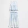 Outfitset van denim met oogjes voor Baby & Peuter