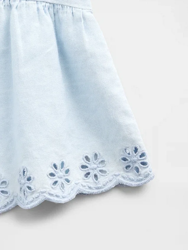 Outfitset van denim met oogjes voor Baby & Peuter