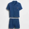 Outfitset van katoenen gaasdenim voor Baby & Peuter