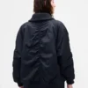 Oversized bomberjack met gebreide rand