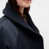 Oversized bomberjack met gebreide rand