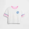 Oversized boxy T-shirt met print voor kinderen