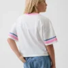 Oversized boxy T-shirt met print voor kinderen