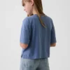 Oversized boxy T-shirt met print voor kinderen