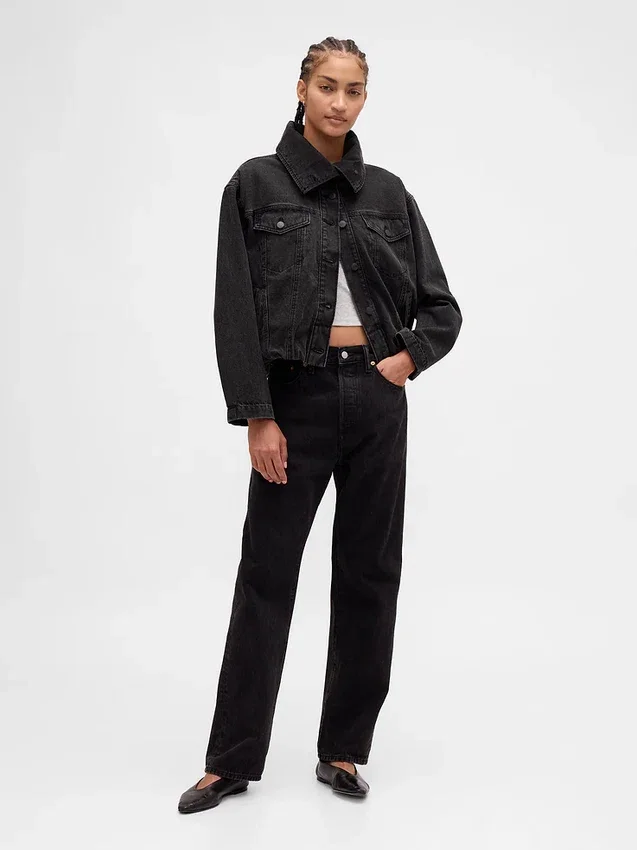Oversized cocoonjas van denim