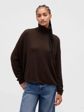 Oversized coltrui met pointelle-patroon