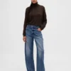Oversized coltrui met pointelle-patroon